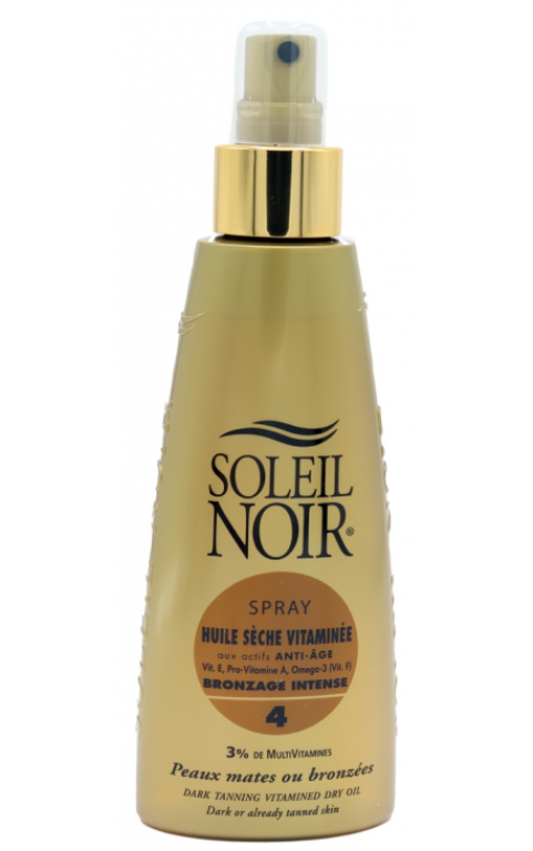 Soleil Noir Huile sèche vitaminée ultra bronzante intense 4